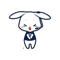 Sorry うさぎ Sticker by BEAUTY GARAGE