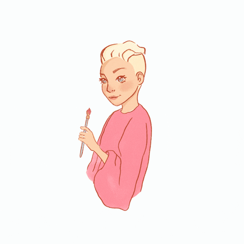 hannahbetzel pink artist sparkle painting GIF
