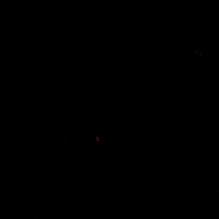 TV gif. Scene from The Chilling Adventures of Sabrina. A red hooded figure carrying a lantern slowly walks towards us and a huge moon illuminates them in the background as fog fills the floor.
