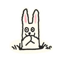 Excited Easter Bunny Sticker by eva pils