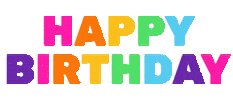 Happy Birthday Rainbow Sticker