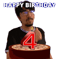 4Th Birthday 4 Years Old Sticker