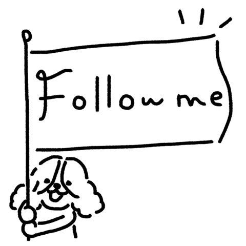 illuminadesign giphyupload dog follow followme Sticker