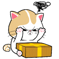 Angry Cat Sticker by Kcomics