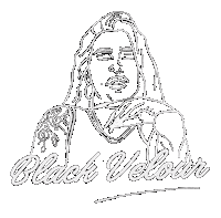 blackvelour art black youtuber sketch Sticker