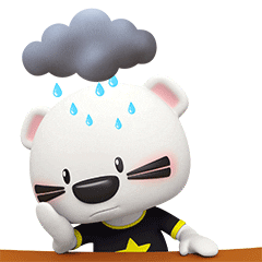 Sad Head In The Clouds Sticker by UpStudiosWorld