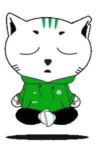 Yoga Cat Meme Sticker by Gojek Indonesia
