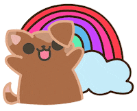 Happy Dog Sticker by HyperBeard