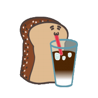 Happy Cup Of Joe Sticker by Tasty Toastys