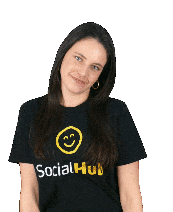 SocialHub giphyupload happy smile yellow Sticker