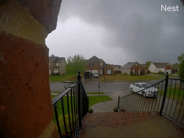Tornado-Warned Storm Rolls Through Helena, Alabama