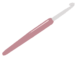 BellArt_Gabriela pink crochet hook crocheting Sticker