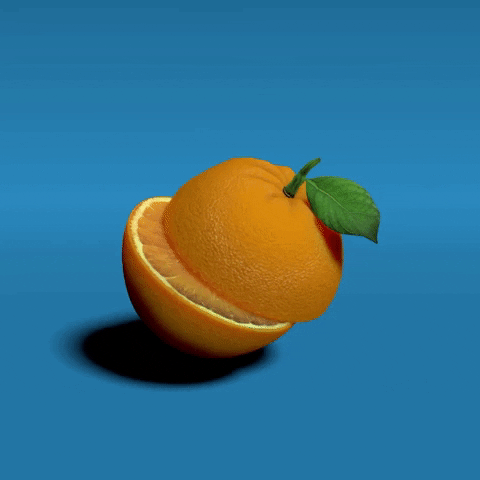 Orange Fruit GIF by MONOWHALES