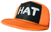 Orange Hat Sticker by Jef Caine