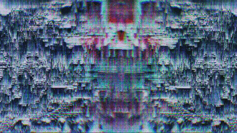 osirisorion glitch abstract skull osirisorion GIF