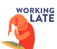 Tired Night Shift Sticker by Rory