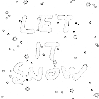 Let It Snow Christmas Sticker by Art2D2