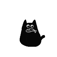 Cat Eating Sticker