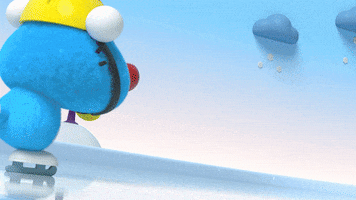 Ice Skating Cat GIF by Oggy Oggy