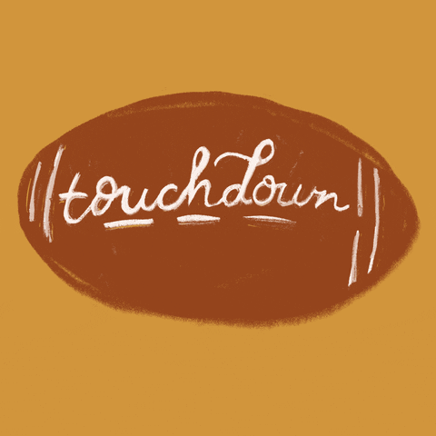 Touch Down Super Bowl GIF by BrittDoesDesign