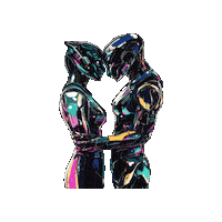 Couple Love Sticker by Preneura