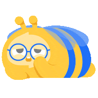 Tired Bee Sticker by AskBee