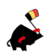 Flag Belgium Sticker by PREFA