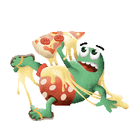 ggverlag food pizza yummy eating Sticker