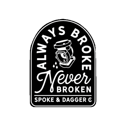 SpokeAndDaggerCo motorcycle broken broke spokeanddagger Sticker