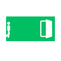 Evacuate Emergency Exit Sticker by Marieka Baars voor BHV
