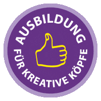 akademiedermedia design school thumbs up education Sticker