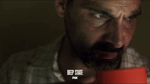 fox drinking GIF