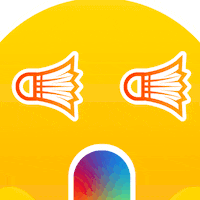 Shocked Rainbow GIF by TotalEnergiesxBadminton