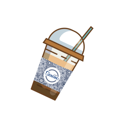 CafeSerano iced coffee frappe dalgona cold coffee Sticker