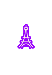 Eiffel Tower Neon Sticker by Las Vegas