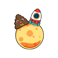 OSHITIO oshit shit to the moon Sticker
