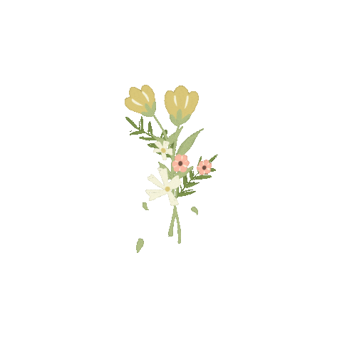 Flowers Hai Sticker