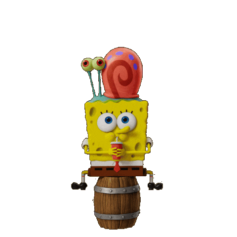 Spongebob Squarepants Drinking Sticker by The SpongeBob Movie: Search for SquarePants