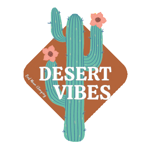 BadMoonGlamping vibes boho desert cactus Sticker