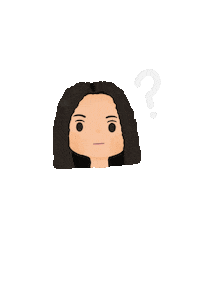 Confused Cute Girl Sticker