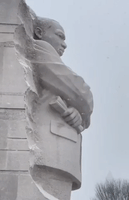 Snow Swirls Around MLK Memorial