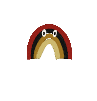 papertoothtiger sad rainbow look looking Sticker