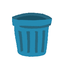 Throwing Trash Can Sticker