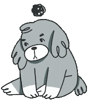 Sad Dog Sticker