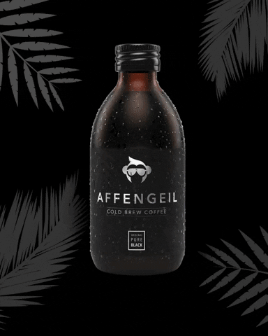 Affengeil drink monkey cold bottle GIF