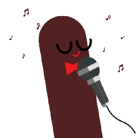 lotte_sweet_sta friends sing microphone pero Sticker