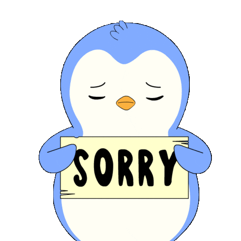 Sad Forgive Me Sticker by Pudgy Penguins