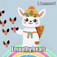 Rainbow Rain GIF by Llamaozi