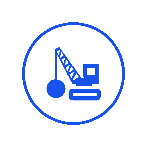 JCPropertyProfessionals jc property professionals wrecking ball heavy equipment demolition Sticker