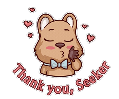 Seekers Notes Thank You Sticker by MYTONA
